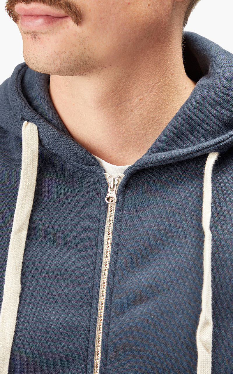 Merz b. Schwanen HDJKT02 Hooded Zip Jacket Denim Blue