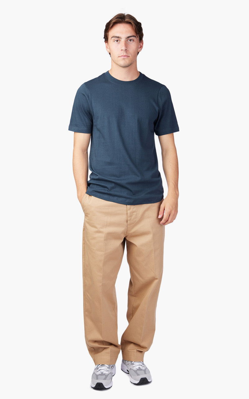 Merz b. Schwanen 1940s Crew Neck Tee Mineral Blue