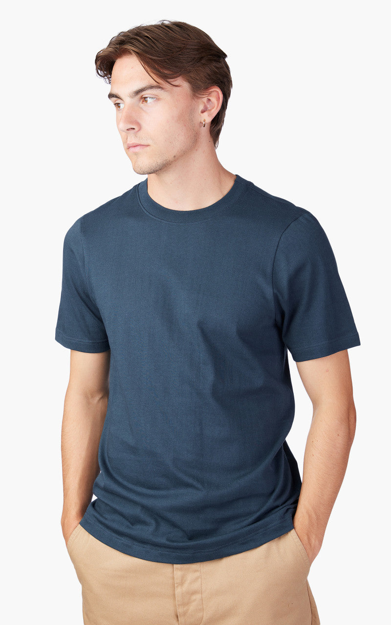 Merz b. Schwanen 1940s Crew Neck Tee Mineral Blue