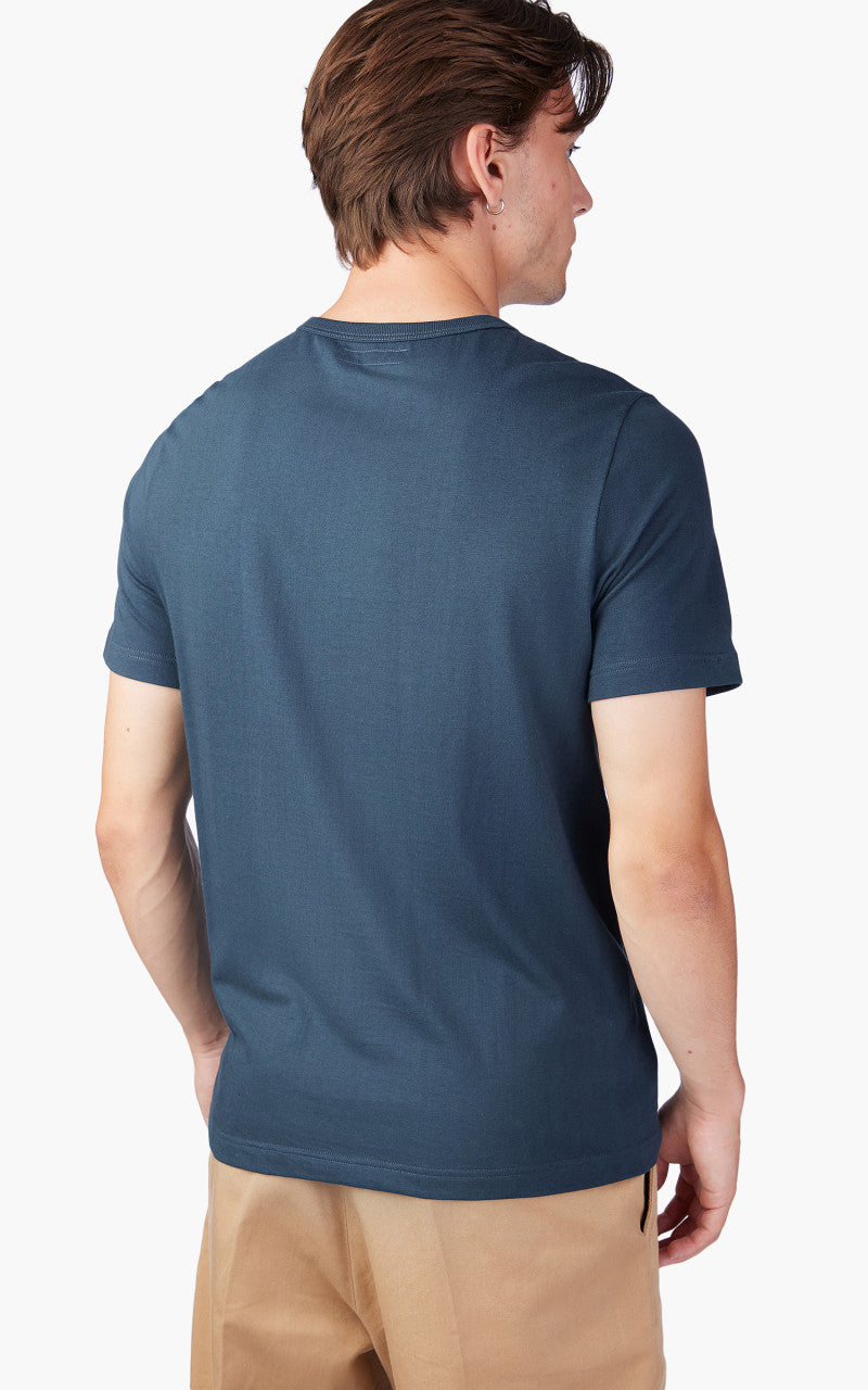Merz b. Schwanen 215 Heavyweight Crew Neck Tee Mineral Blue