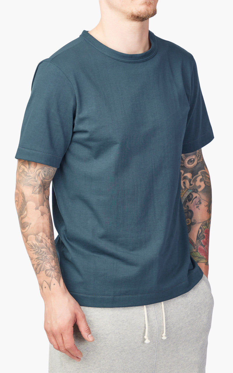 Merz b. Schwanen 214 Crew Neck Tee Mineral Blue