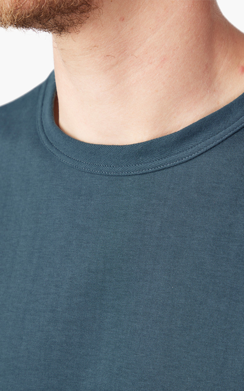 Merz b. Schwanen 214 Crew Neck Tee Mineral Blue