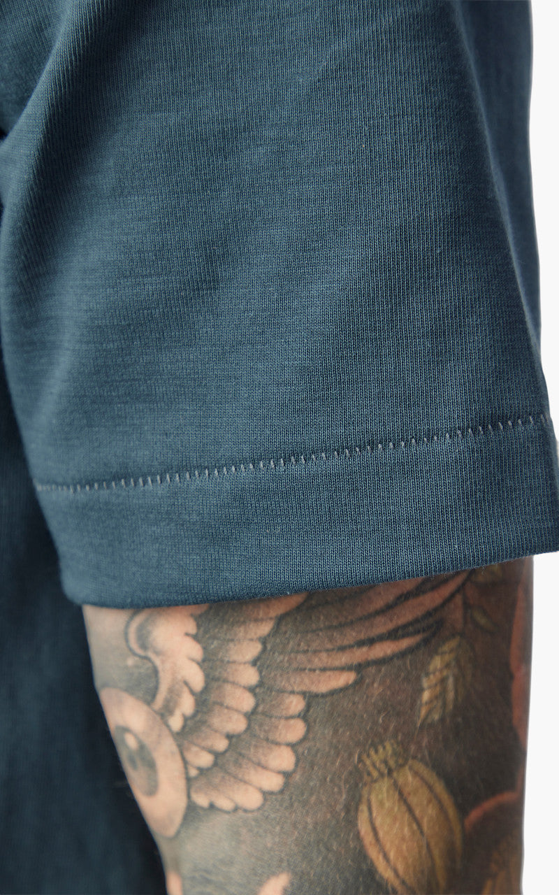 Merz b. Schwanen 214 Crew Neck Tee Mineral Blue