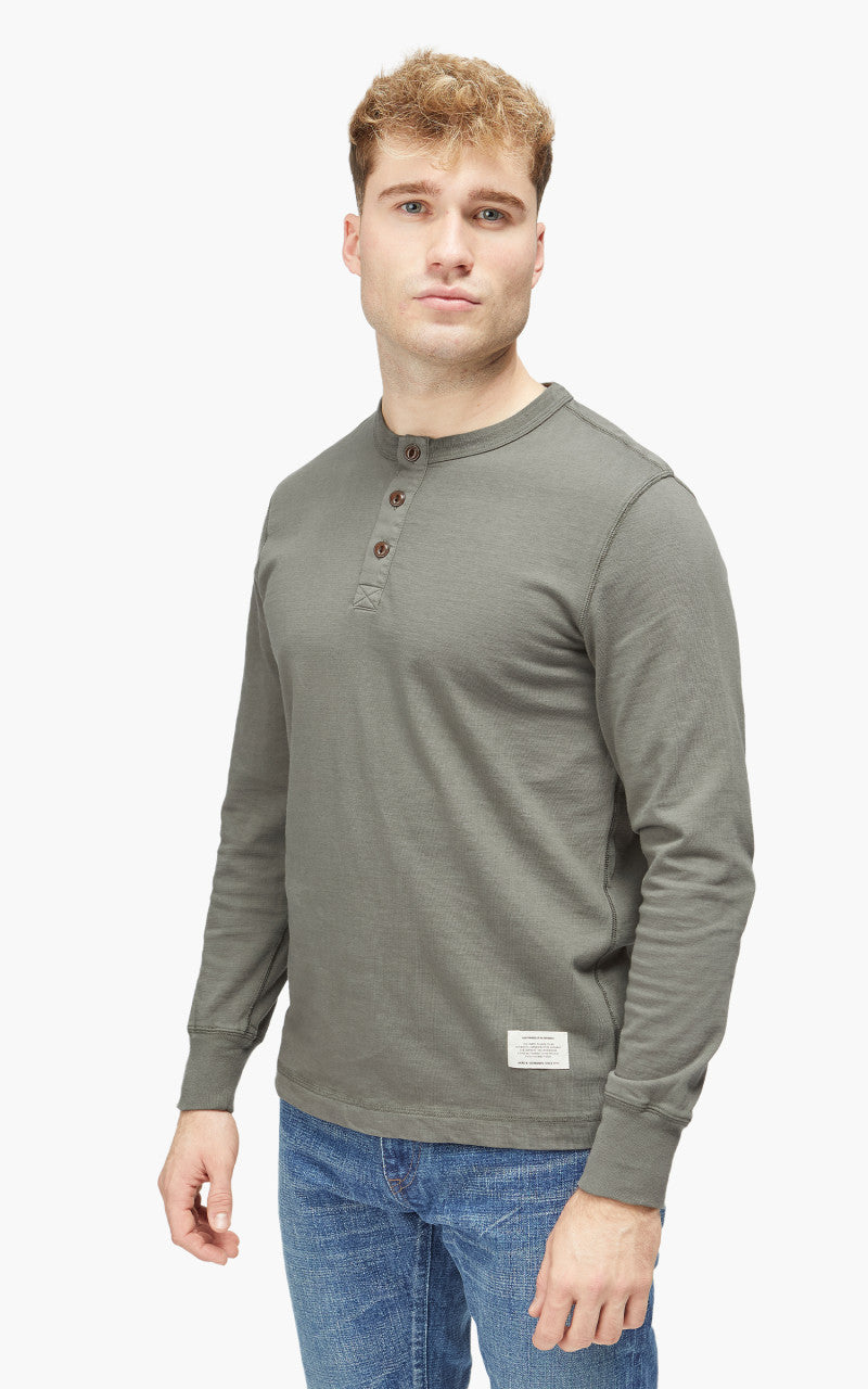 Merz b. Schwanen 228VF Henley Longsleeve Army
