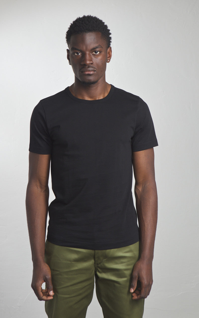 Merz b. Schwanen 215 Heavyweight Crew Neck Tee Black