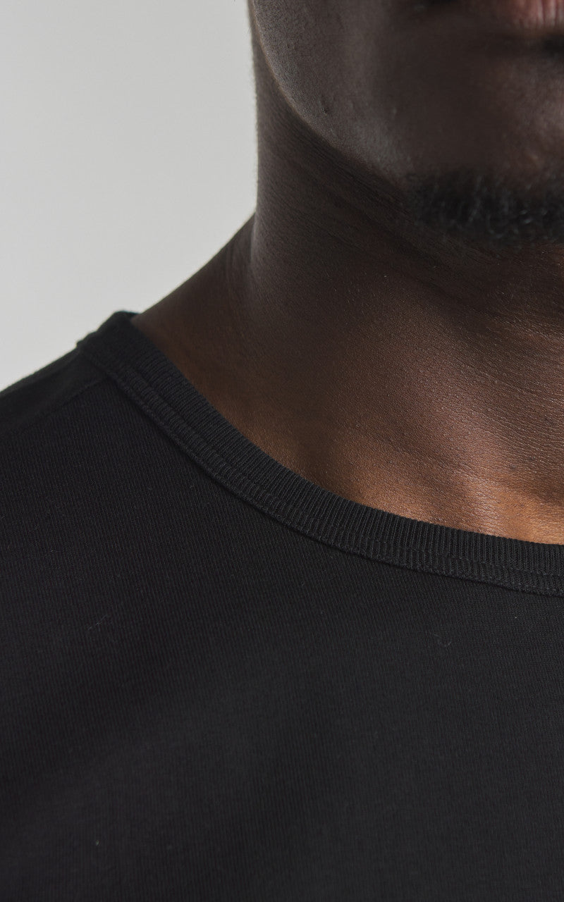 Merz b. Schwanen 215 Heavyweight Crew Neck Tee Black