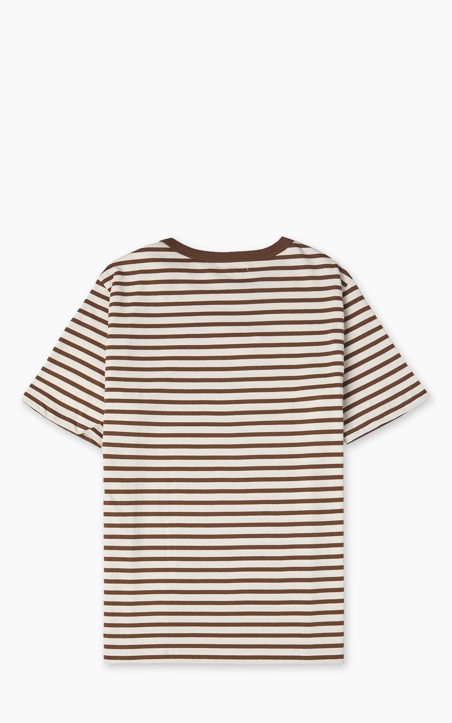 Merz b. Schwanen 2M14 Striped Crew Neck Tee Nut/Nature