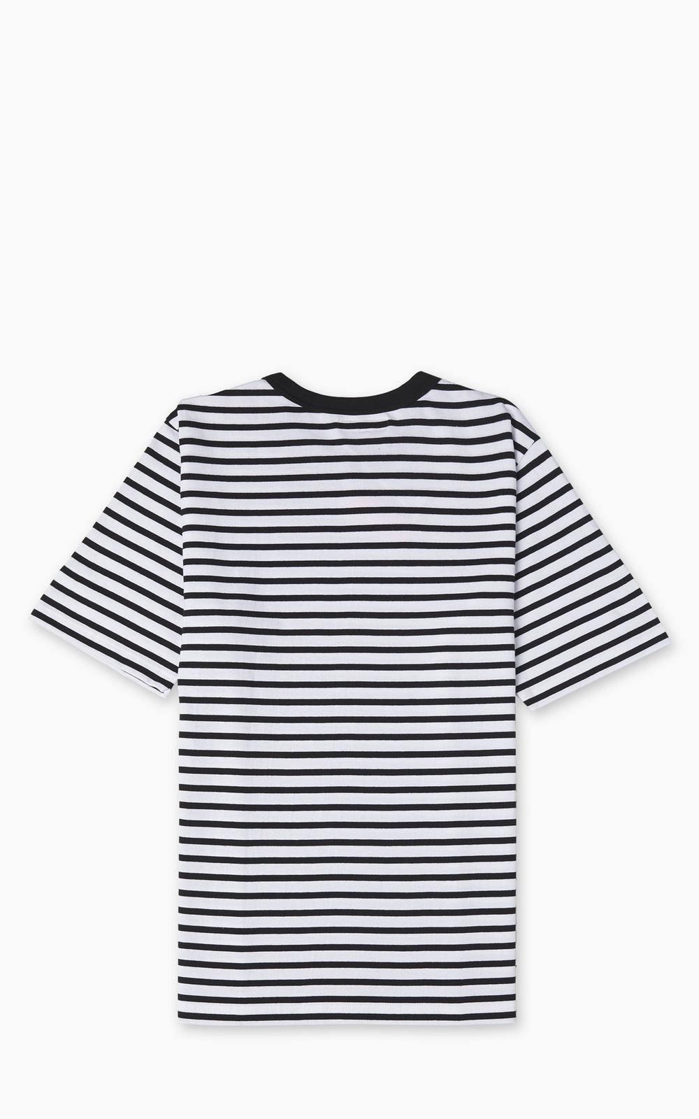 Merz b. Schwanen 2M14 Striped Crew Neck Tee Black/White