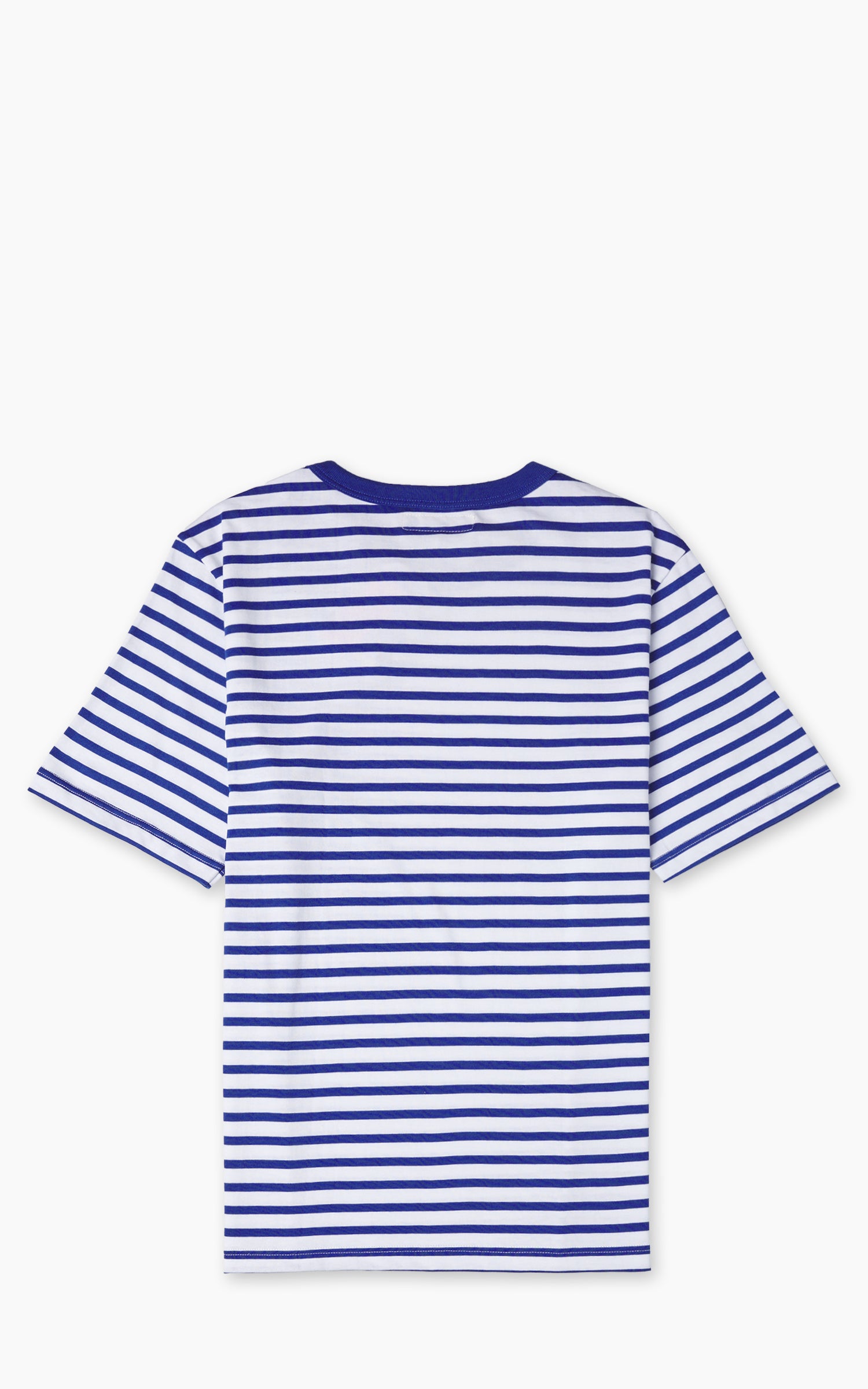 Merz b. Schwanen 2M14 Striped Crew Neck Tee Blue/White
