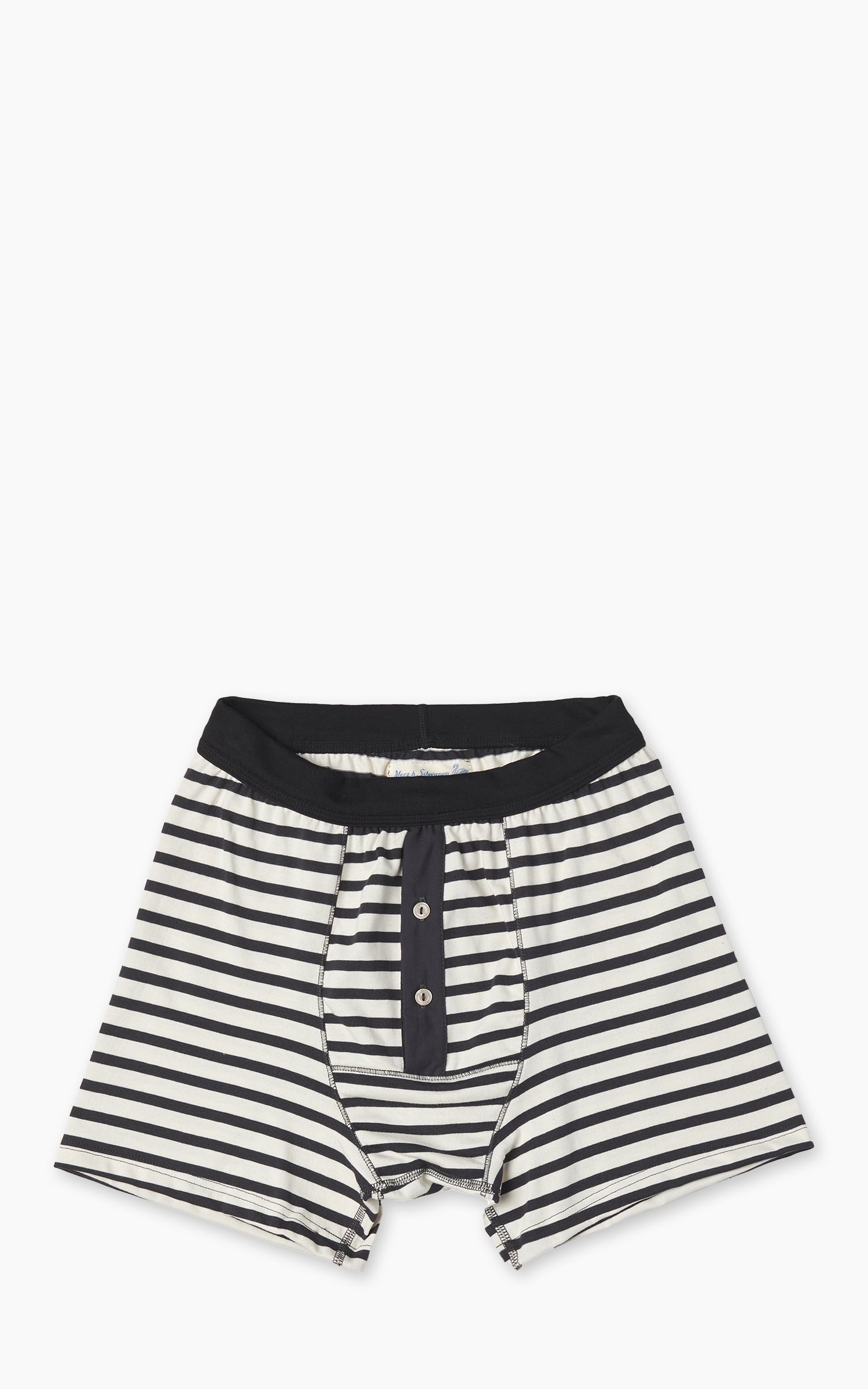 Merz b. Schwanen 2M55 Button Facing Underpants Charcoal/Nature