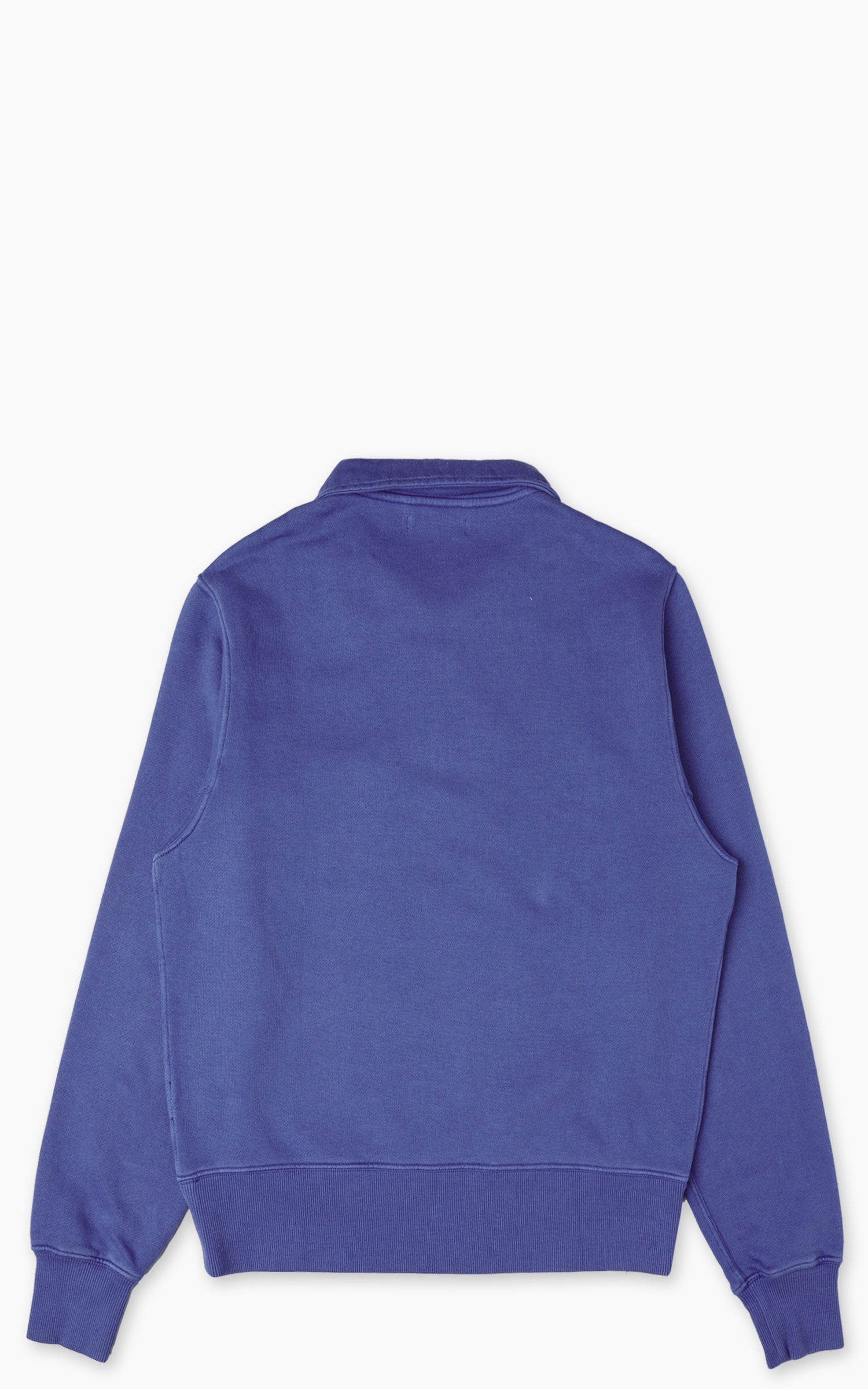 Merz b. Schwanen ZIPC01 Zip Collar Sweatshirt Washed Blue