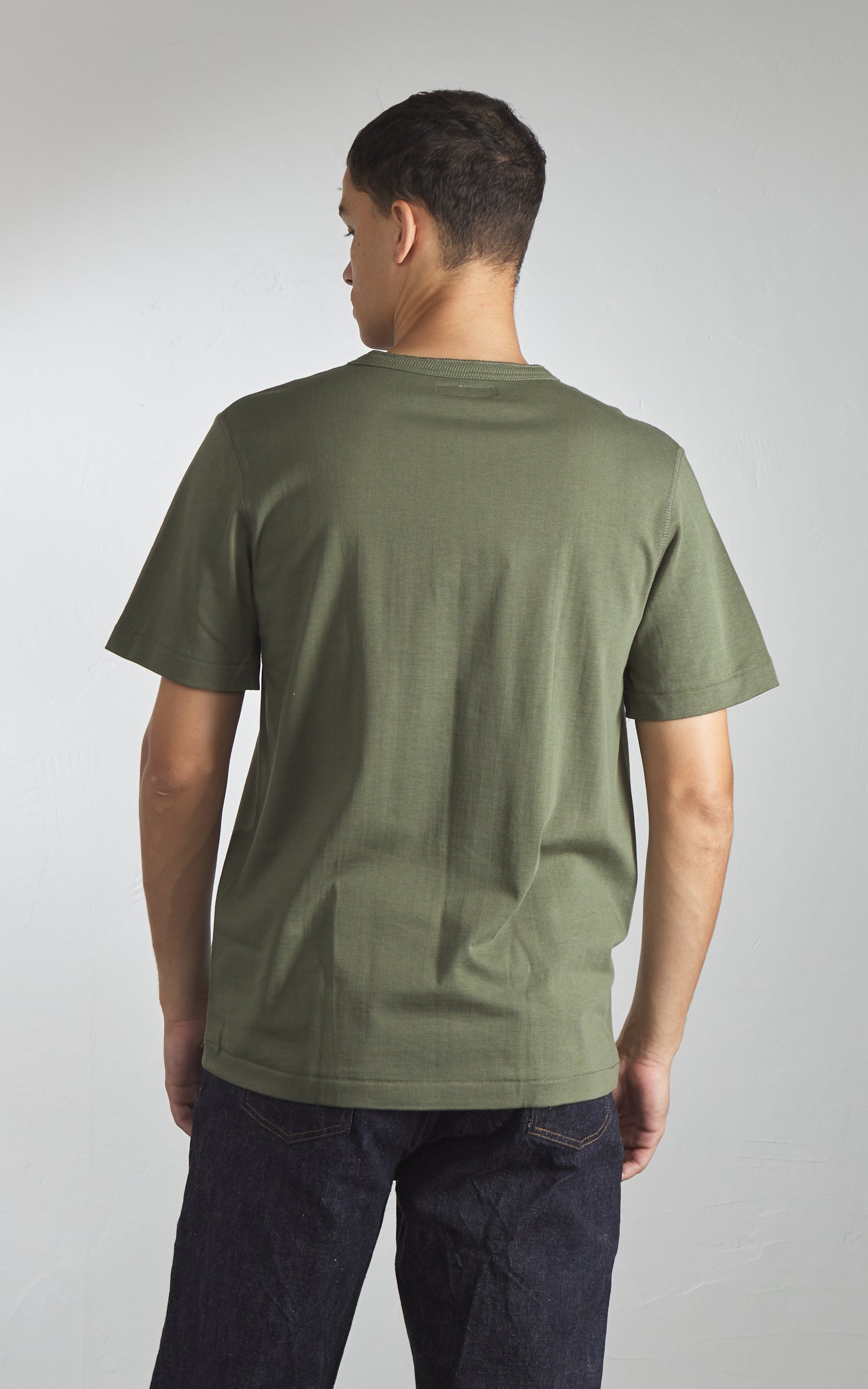 Merz b. Schwanen 204SL Loopwheeled Henley T-Shirt Army