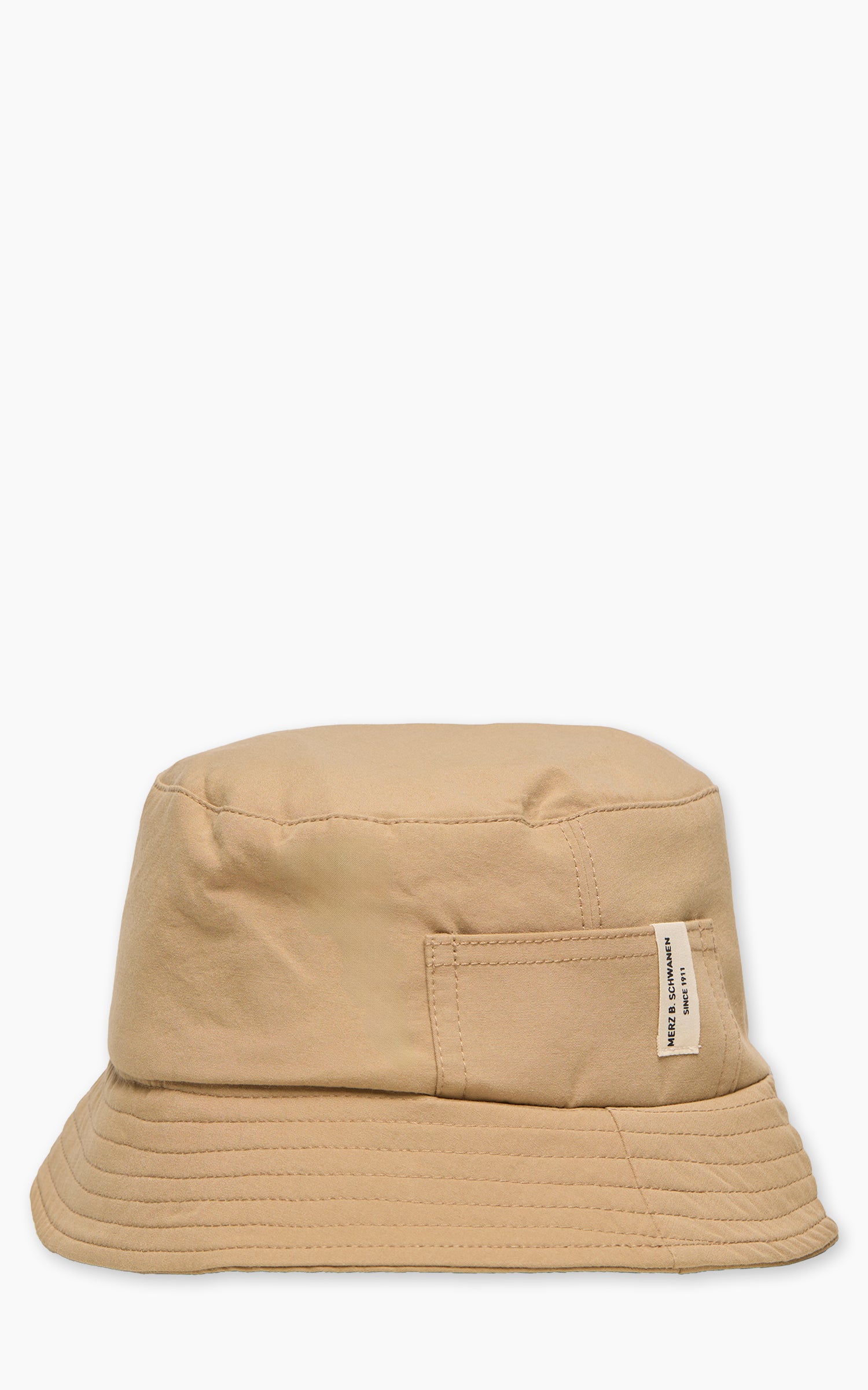 Merz b. Schwanen BH03 Cotton Poplin Bucket Hat Khaki