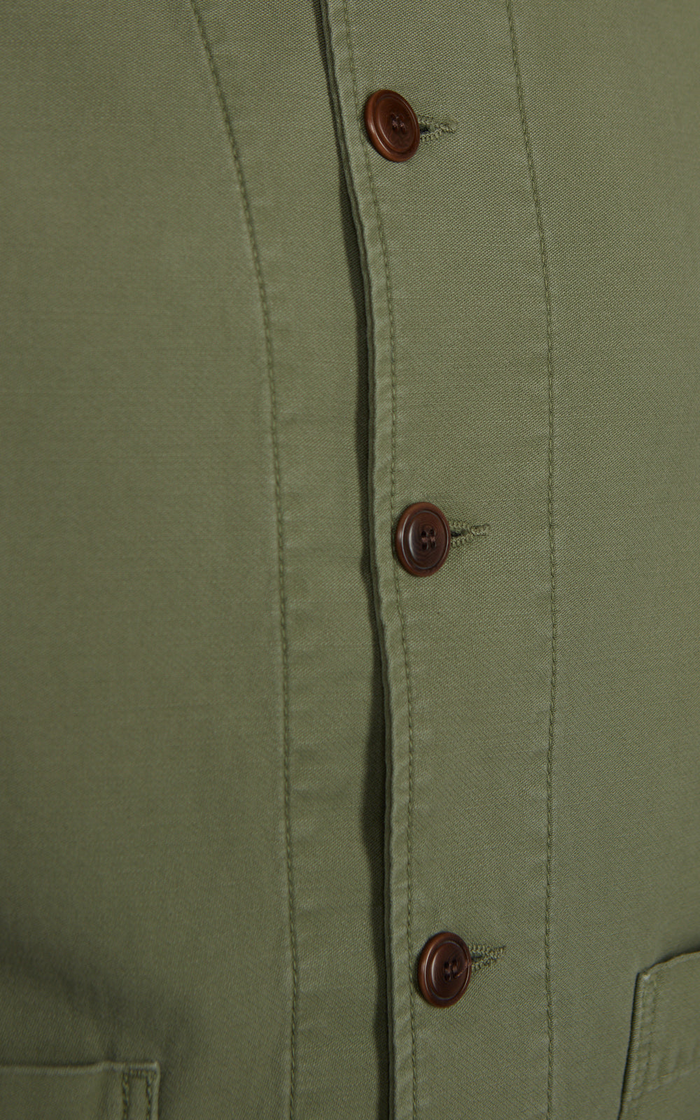 Merz b. Schwanen JKT08SC Sateen Canvas Cropped Workers Jacket Army