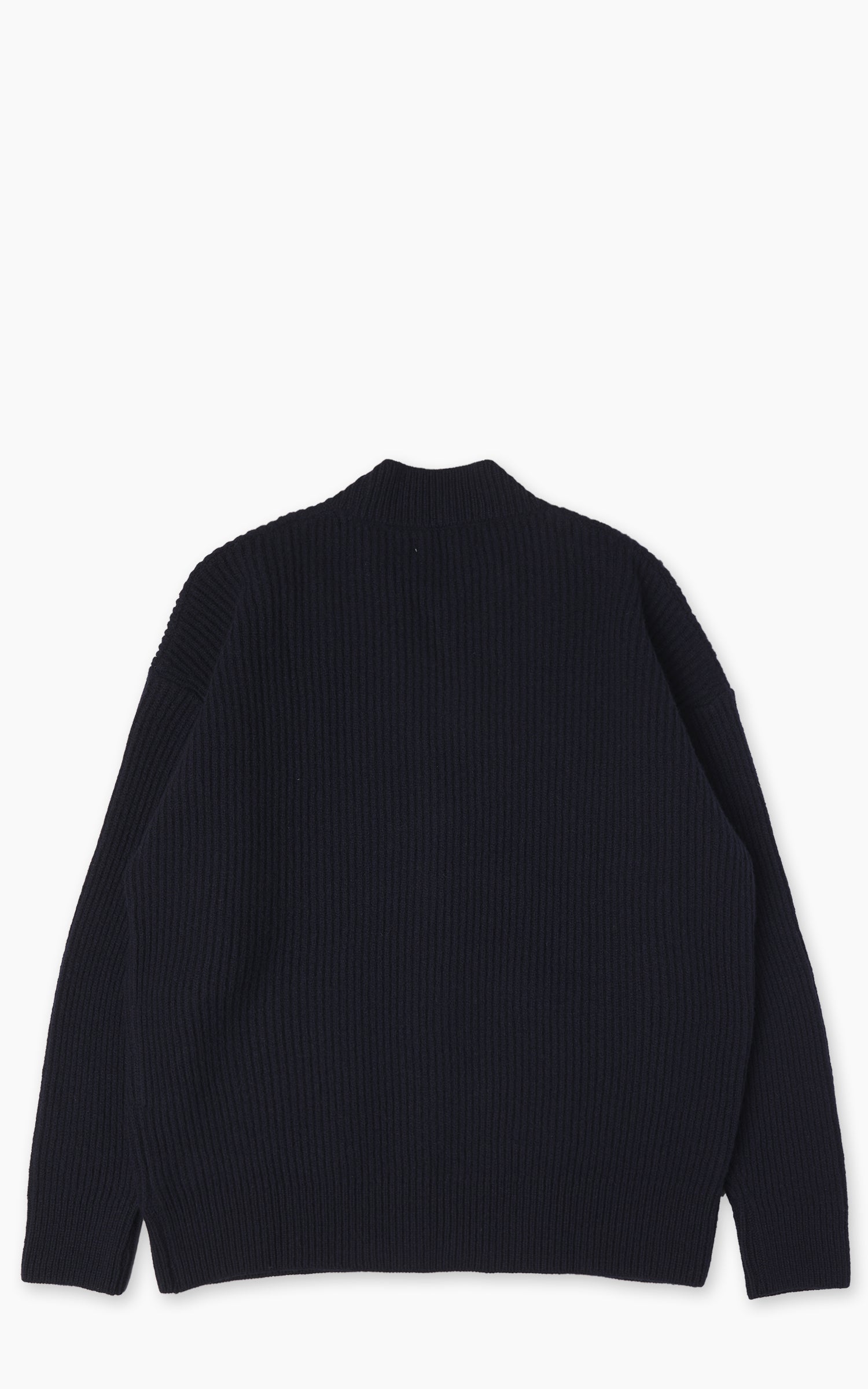 Merz b. Schwanen LOCG01 Merino Wool-Cashmere Cardigan Dark Navy