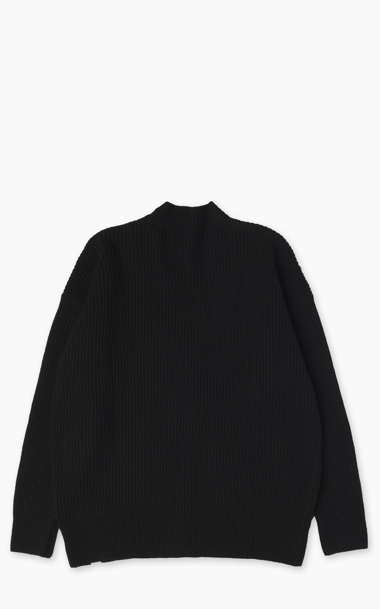 Merz b. Schwanen LOCG01 Merino Wool-Cashmere Cardigan Deep Black