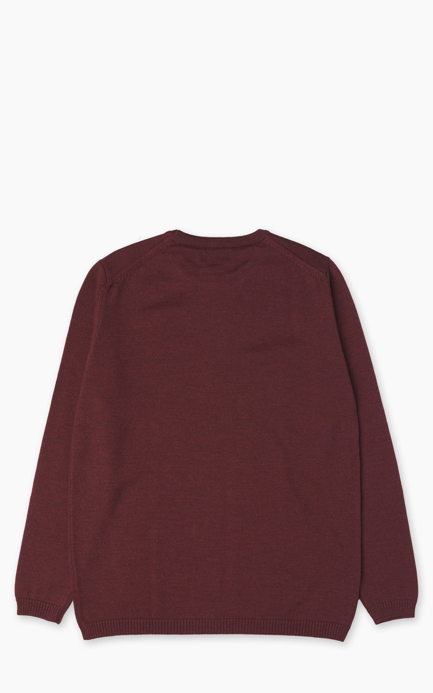 Merz b. Schwanen MWRC01 Classic Crew Merino Wool Pullover Brick Red