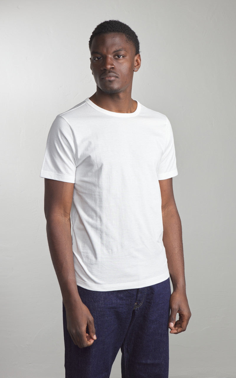 Merz b. Schwanen 1950s Crew Neck Tee White
