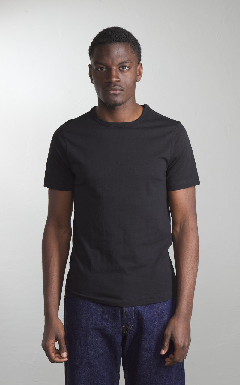 Merz b. Schwanen 1950s Crew Neck Tee Black