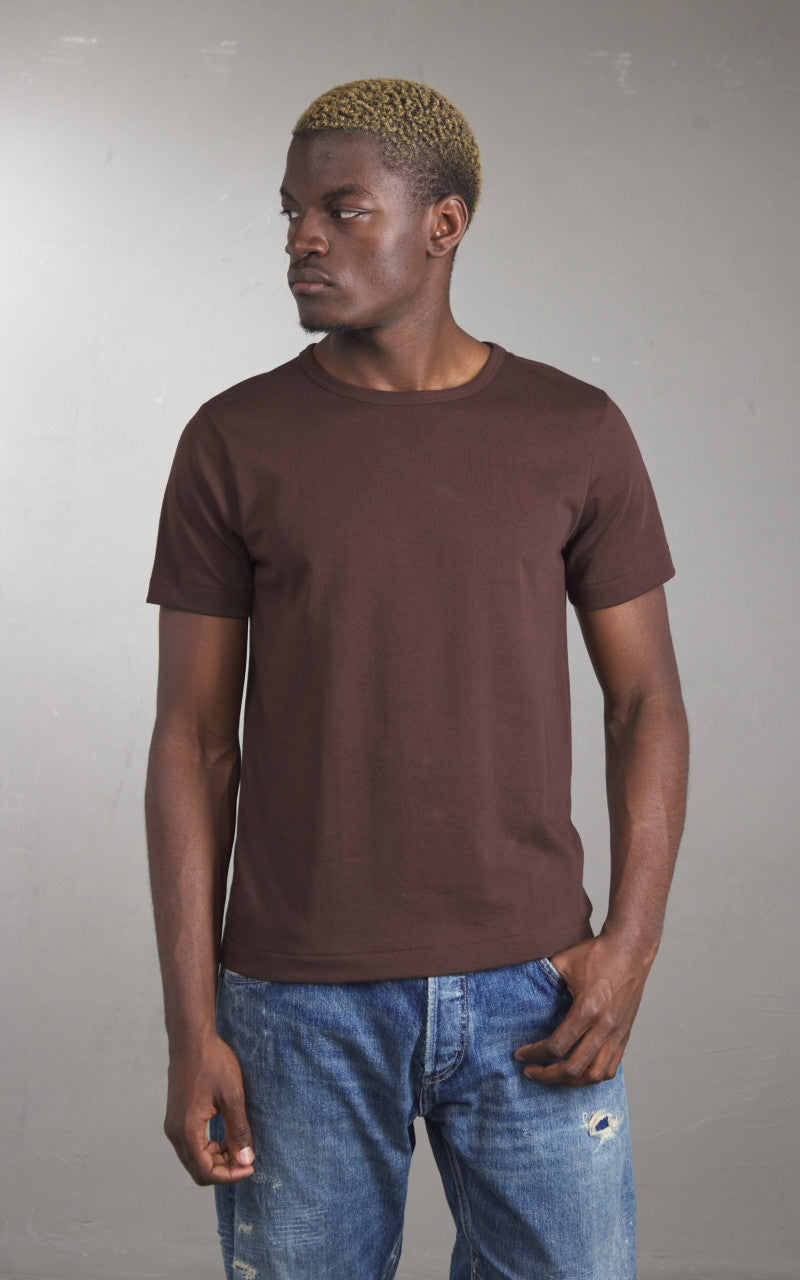 Merz b. Schwanen 215 Heavyweight Crew Neck Tee Coffee