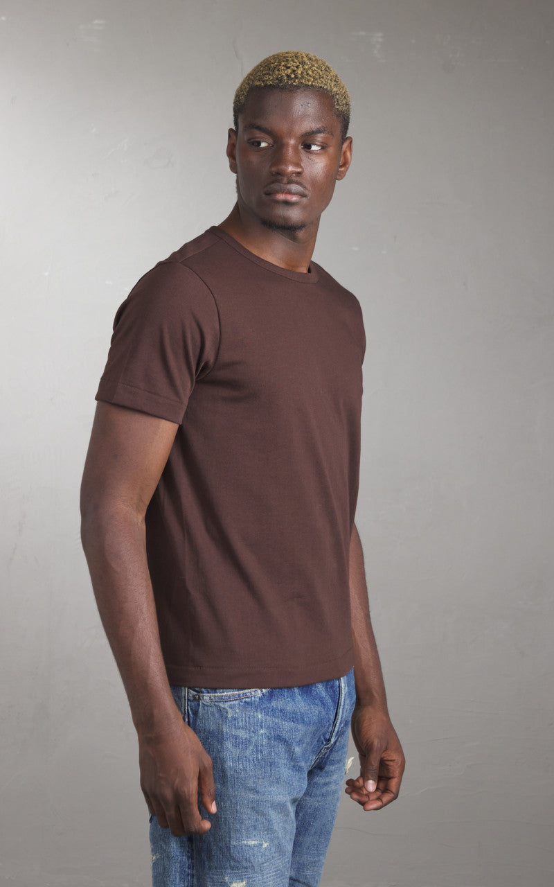 Merz b. Schwanen 215 Heavyweight Crew Neck Tee Coffee