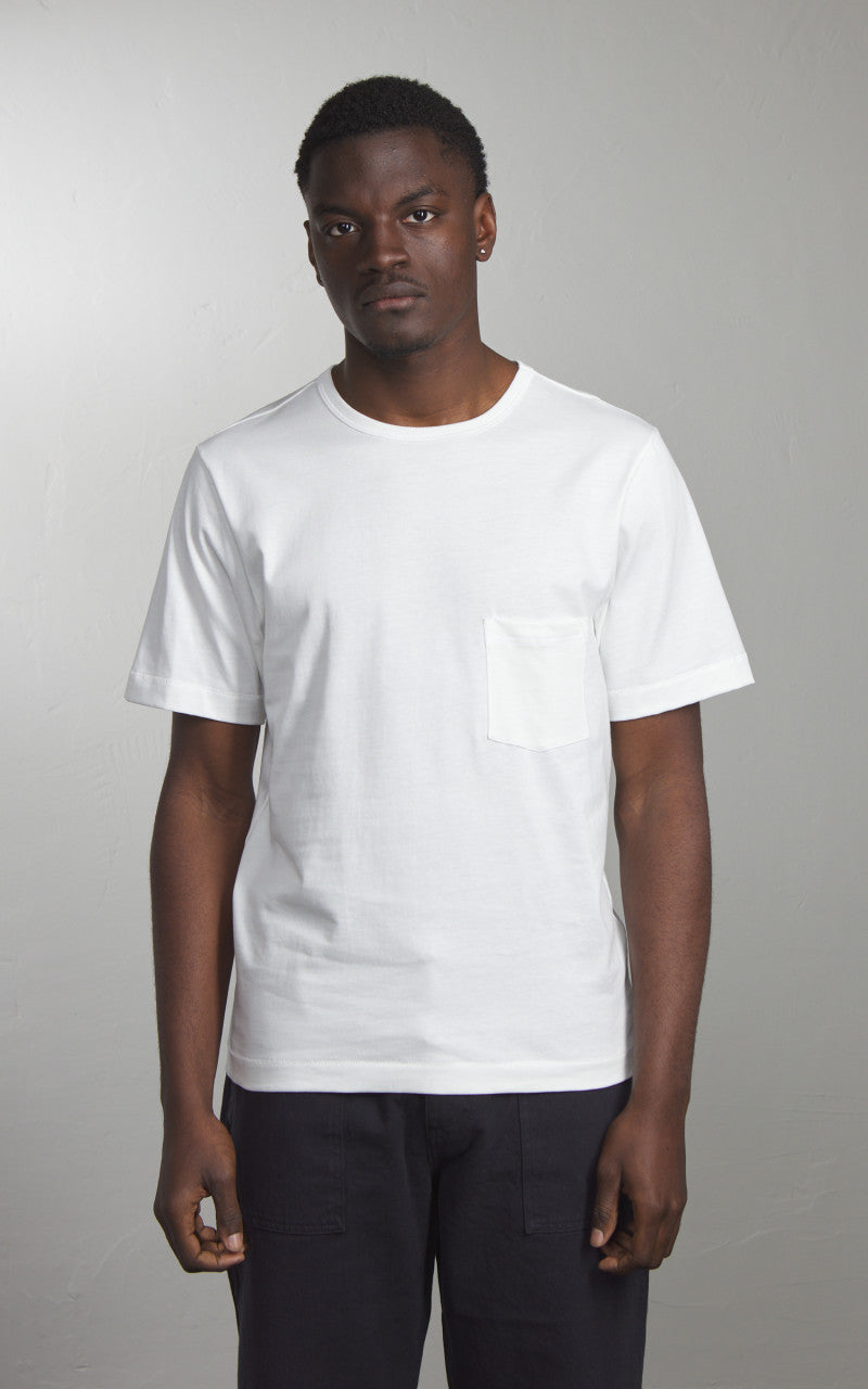 Merz b. Schwanen 2M15P Sturdy Jersey Pocket T-Shirt White