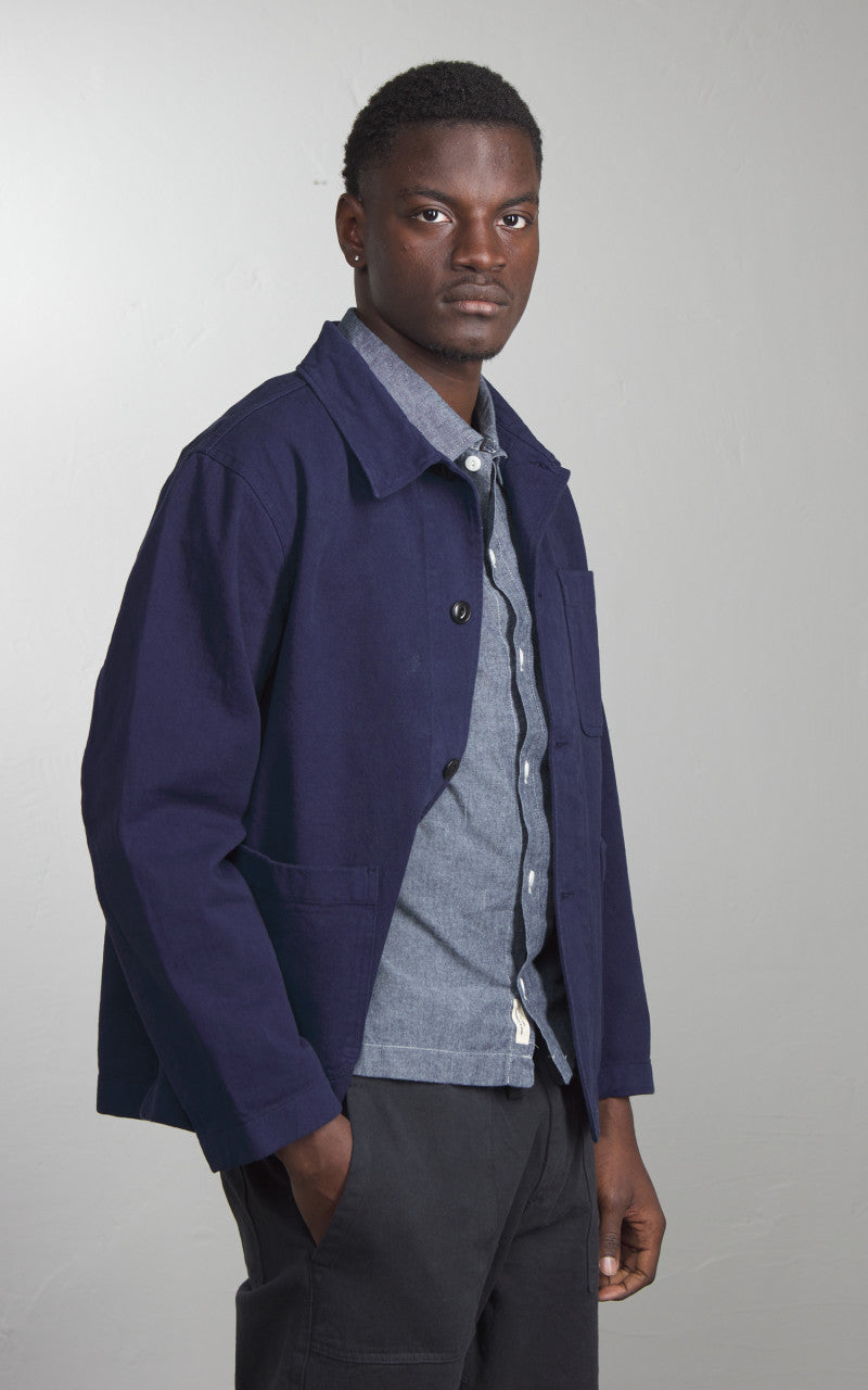 Merz b. Schwanen JKT05 Broken Twill Jacket Ink Blue