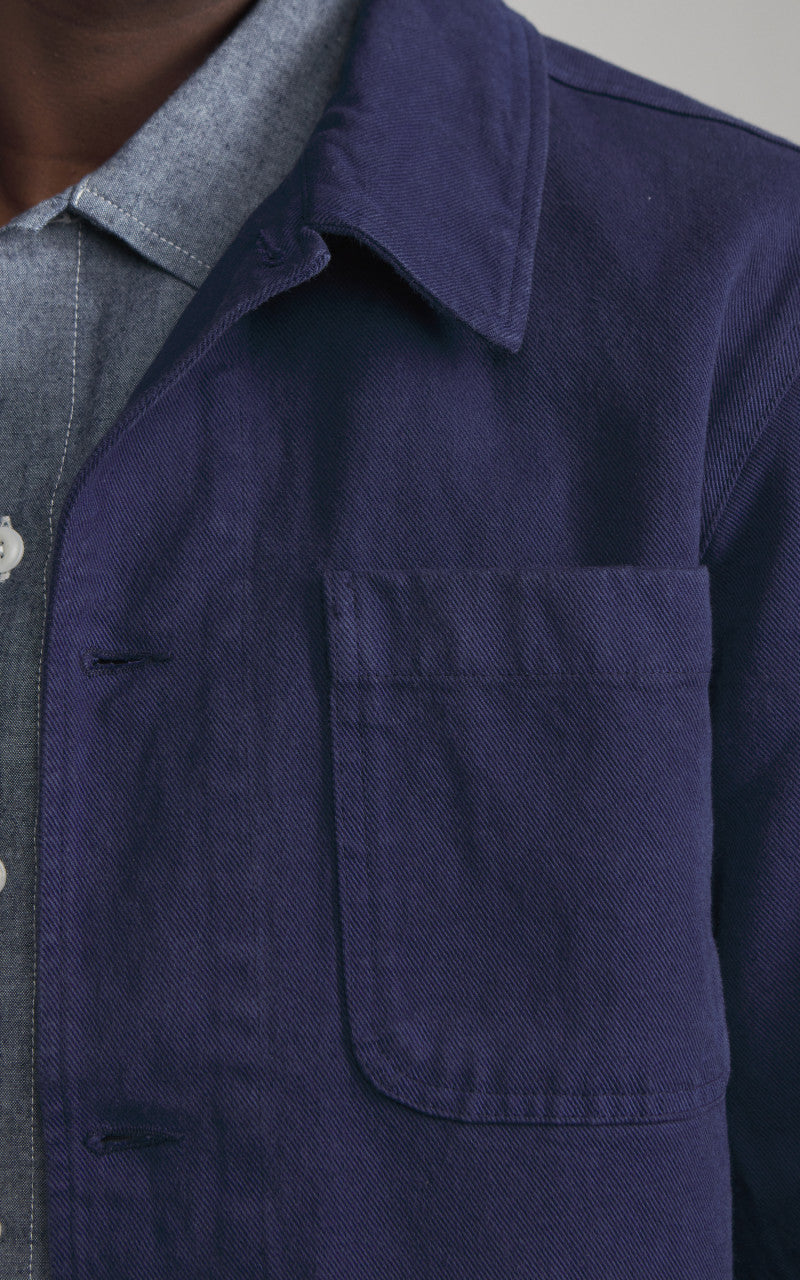 Merz b. Schwanen JKT05 Broken Twill Jacket Ink Blue