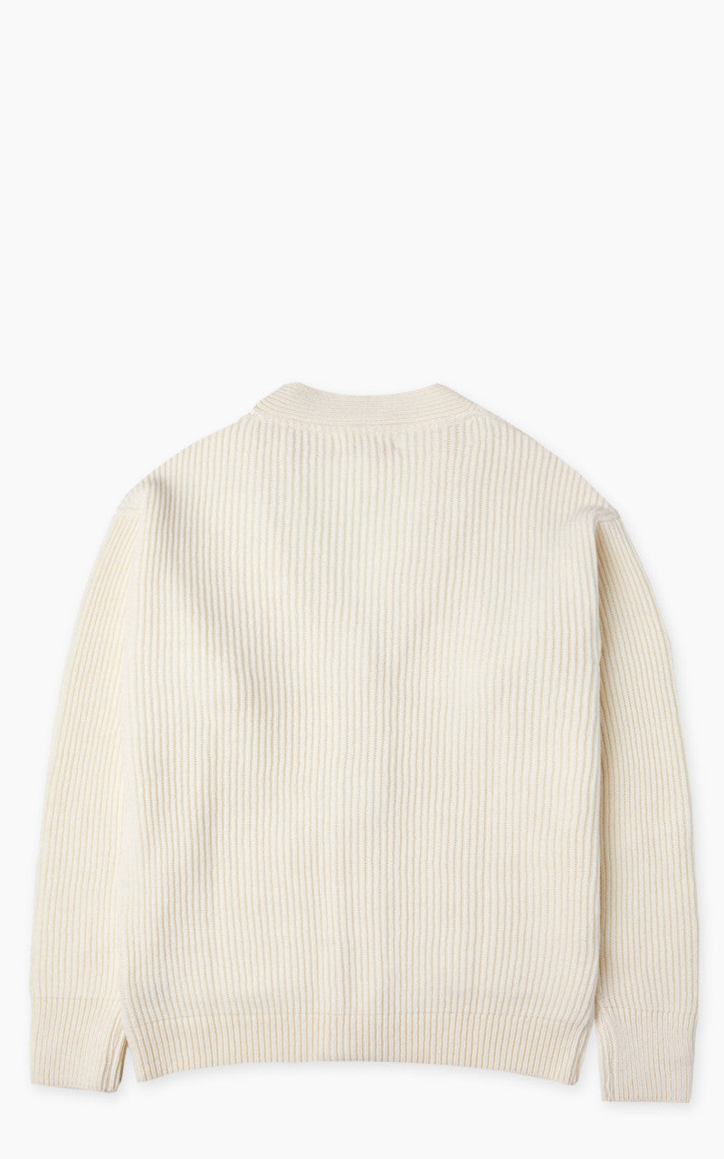 Merz b. Schwanen LOCG02 Merino Wool-Cashmere Cardigan Nature