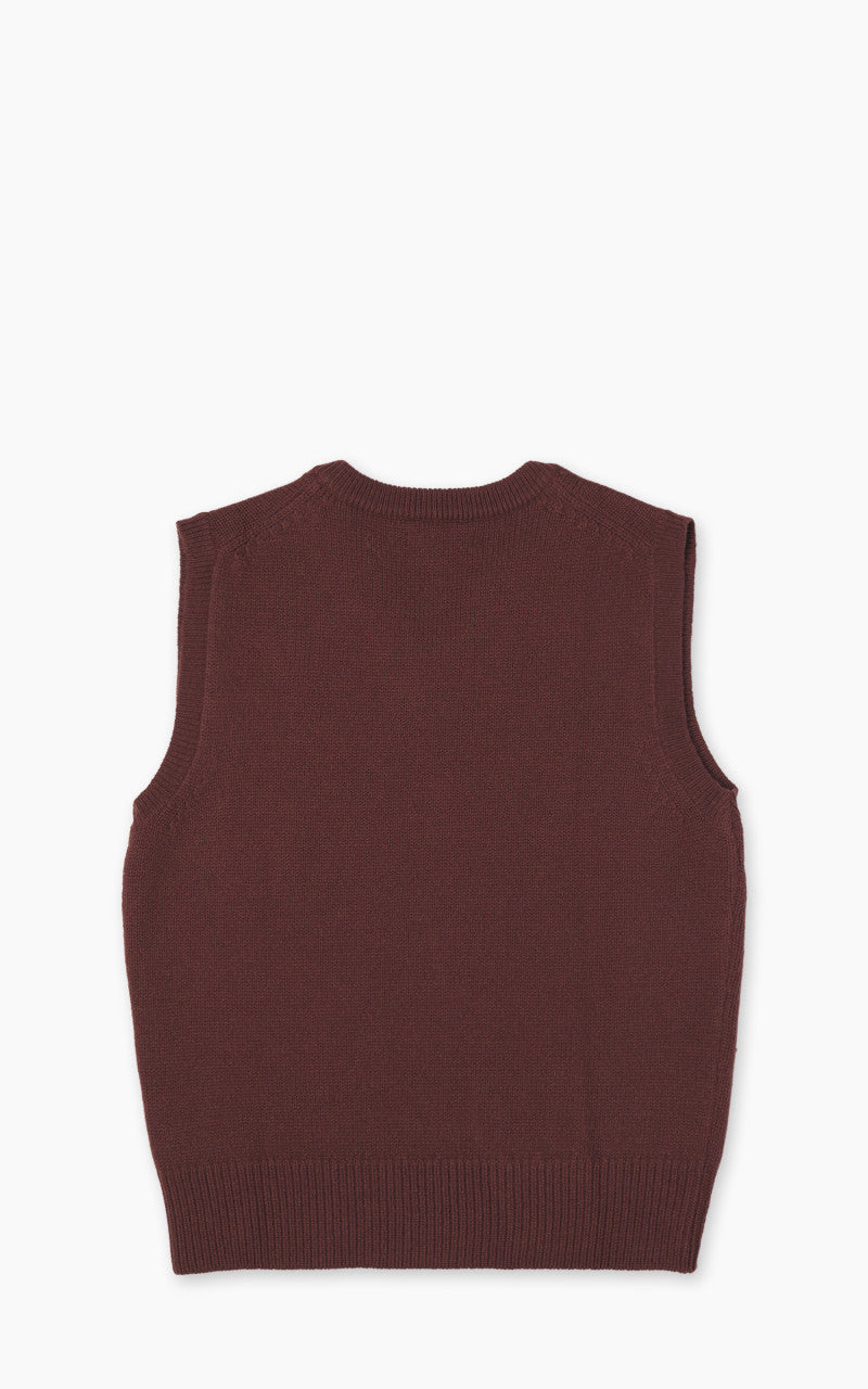 Merz b. Schwanen LOVE03 Merino Cashmere Vest Bark Brown