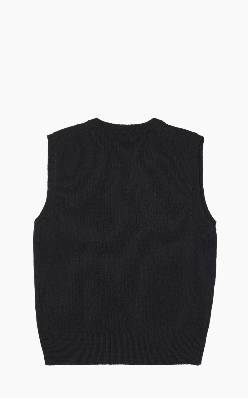 Merz b. Schwanen LOVE03 Merino Cashmere Vest Deep Black