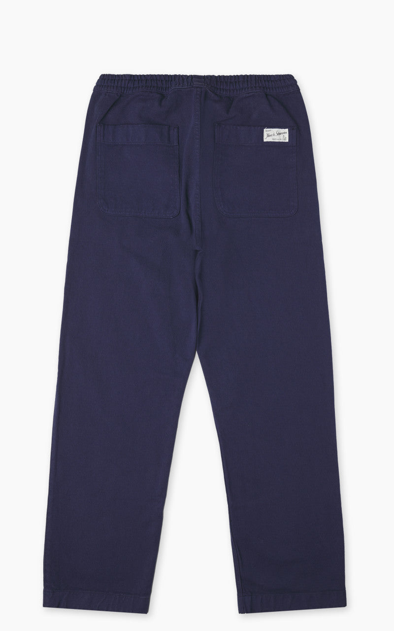 Merz b. Schwanen PANTS05 Broken Twill Drawstring Pants Ink Blue