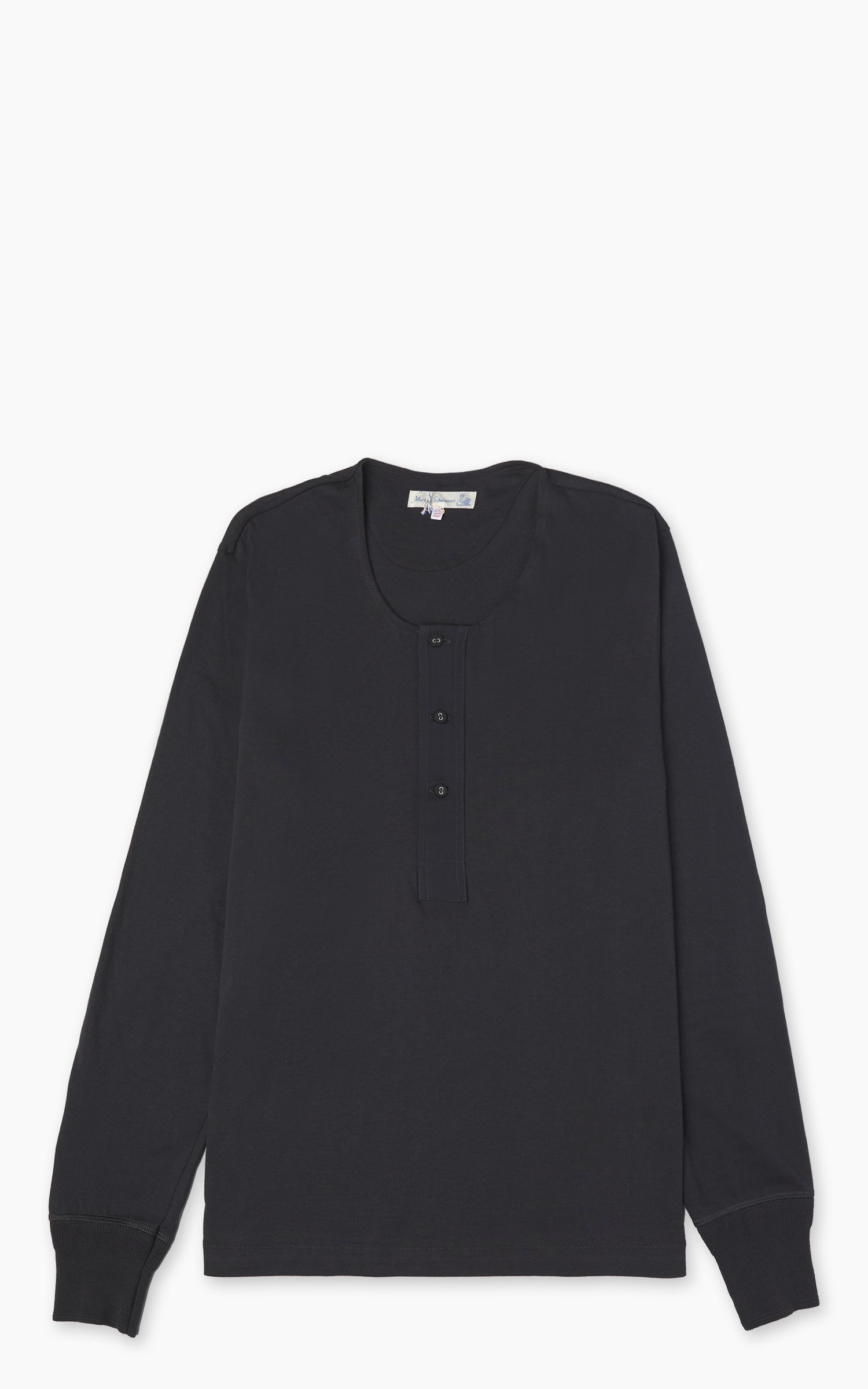Merz b. Schwanen 102 Longsleeve Henley Charcoal