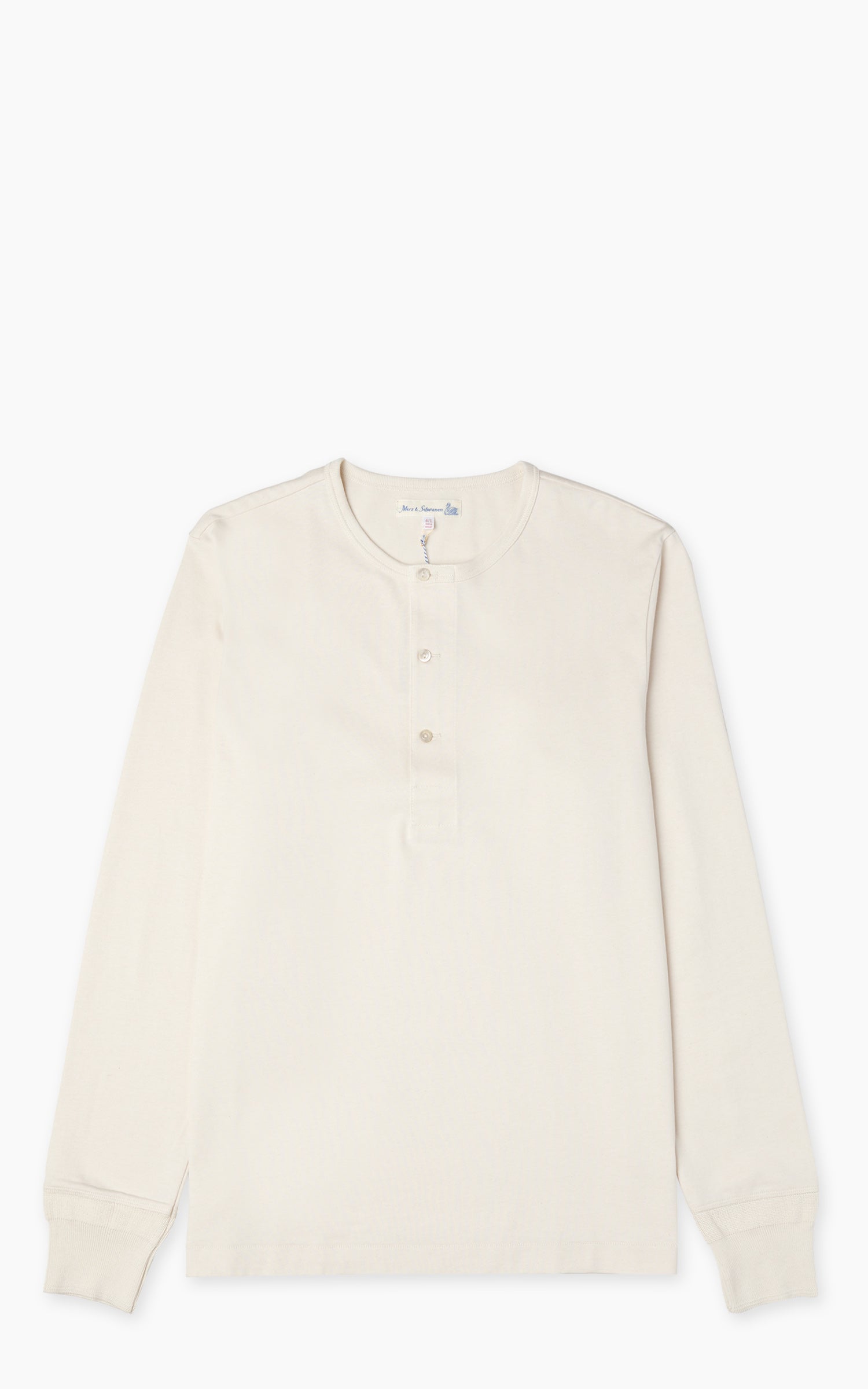 Merz b. Schwanen 2M06 Vintage Machine Refined Longsleeve Henley Nature