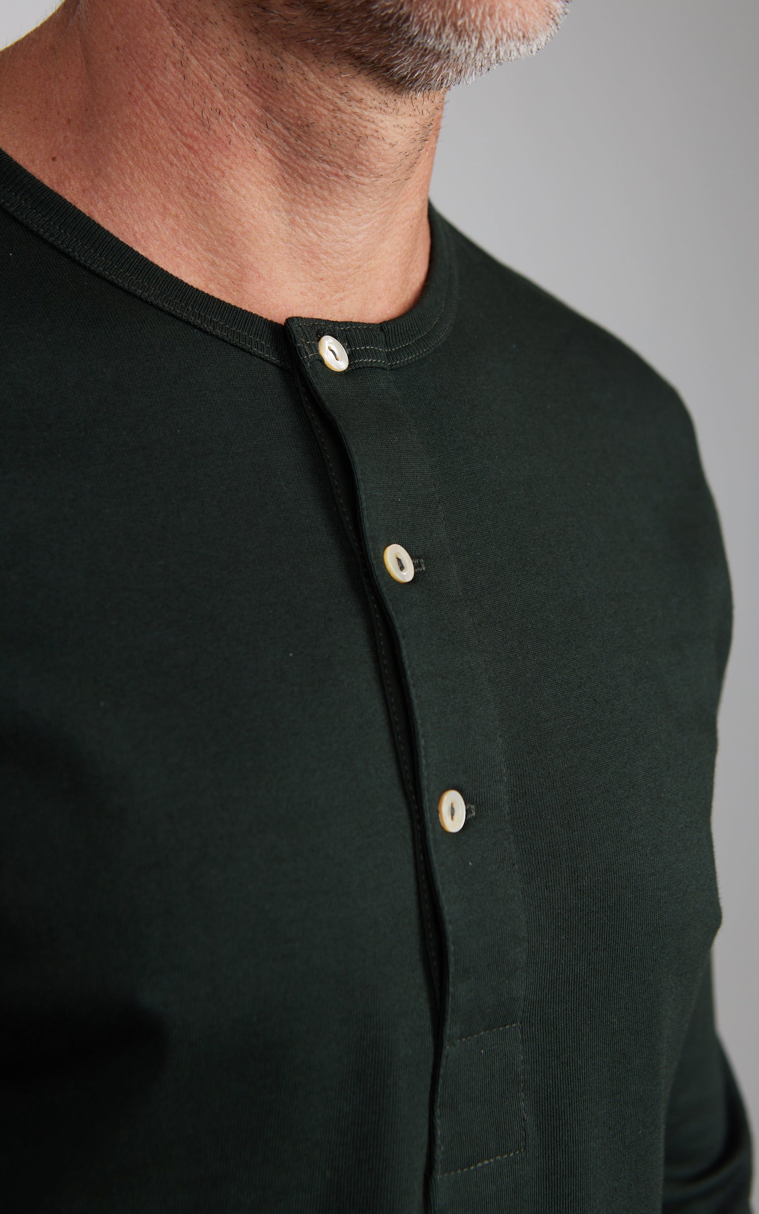 Merz b. Schwanen 2M06 Vintage Machine Refined Longsleeve Forest