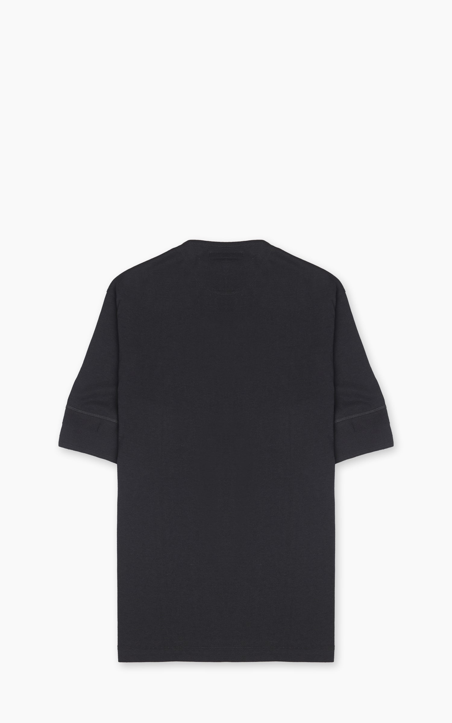 Merz b. Schwanen 2M07 Vintage Machine Refined Short Sleeve Deep Black