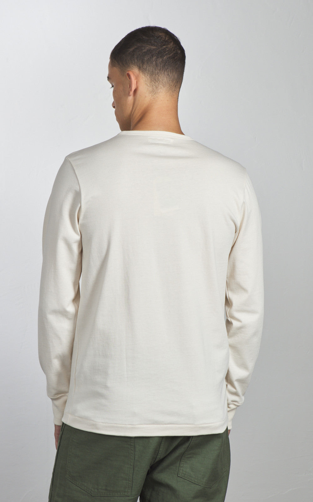 Merz b. Schwanen 2M15LS Vintage Refined Classic Fit Longsleeve T-Shirt Nature