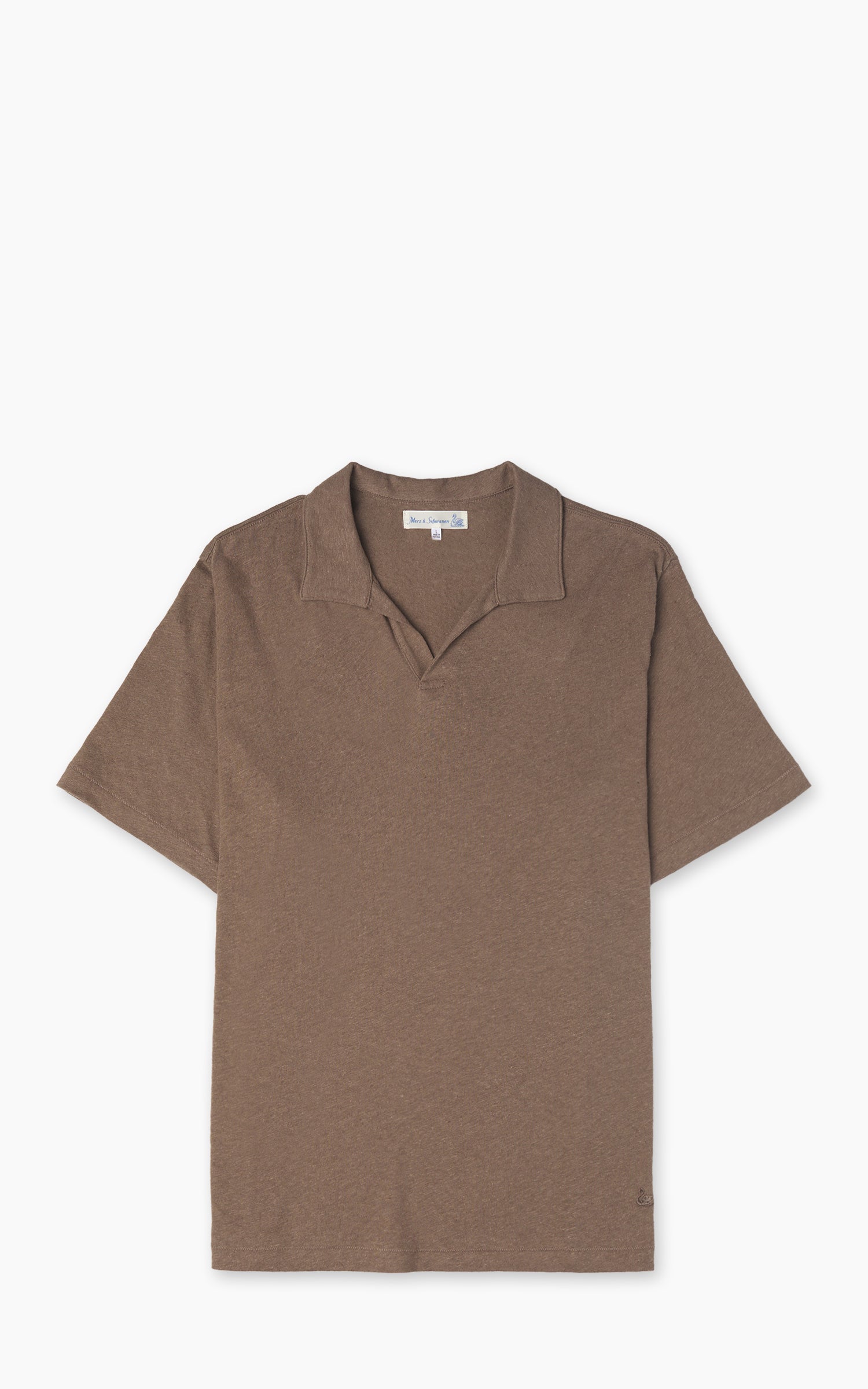 Merz b. Schwanen LINEN02 Polo Shirt Faded Grain