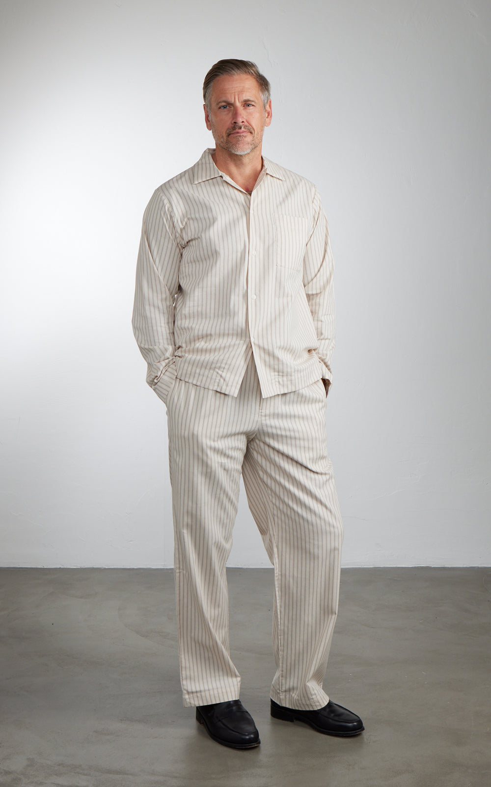 Merz b. Schwanen PJPT01 Pyjama Pants Nature/Chocolate