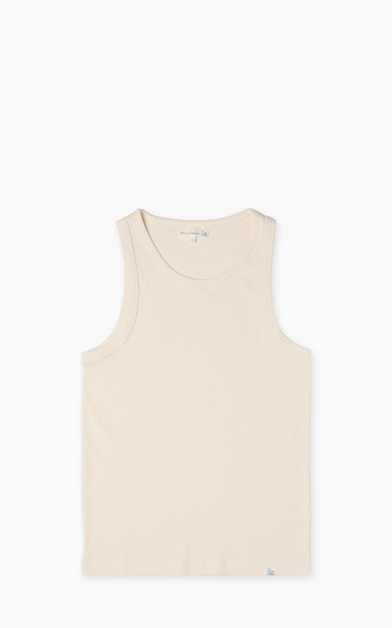 Merz b. Schwanen RIBTANK01 Ribbed Tank Top Nature
