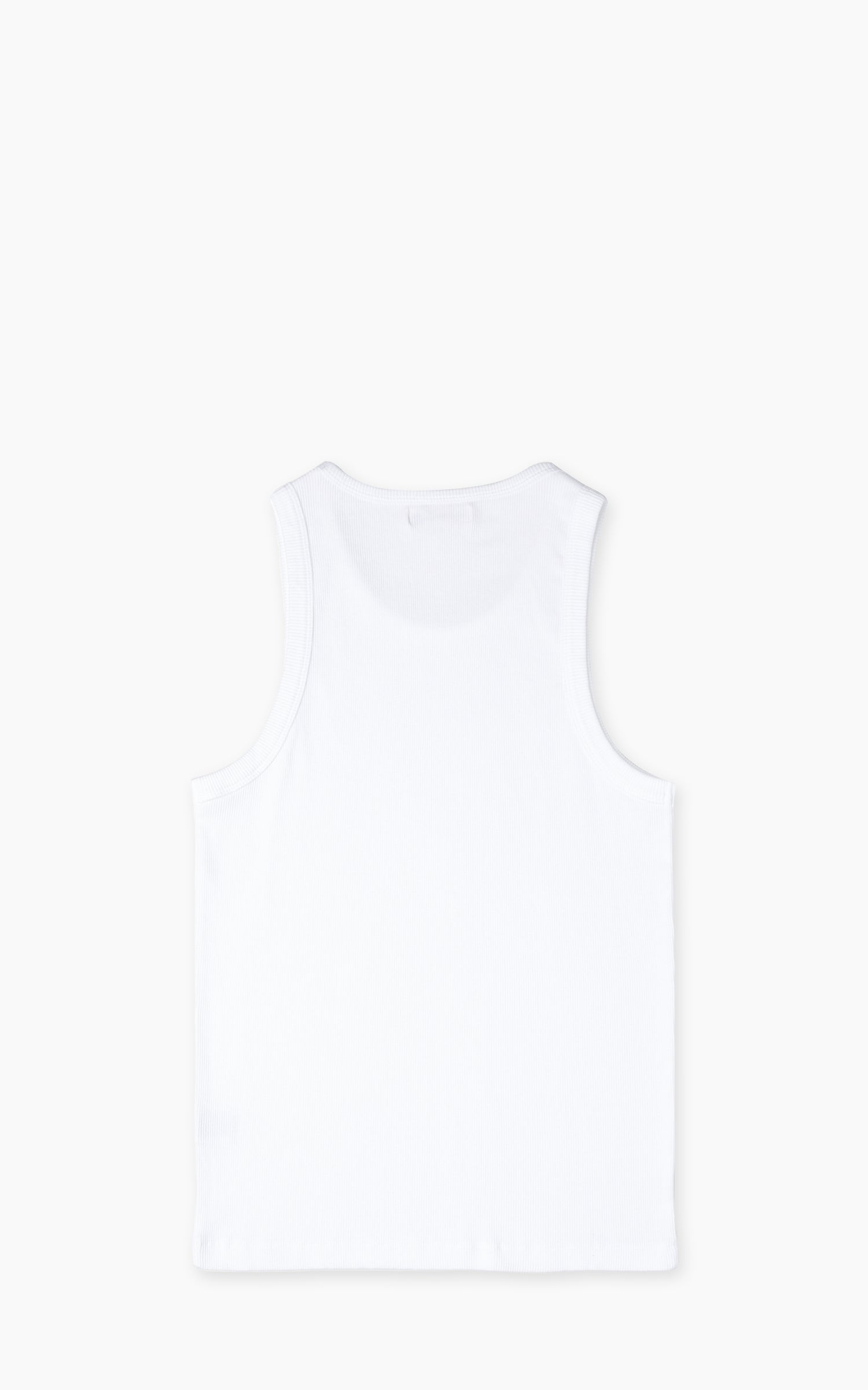 Merz b. Schwanen RIBTANK01 Ribbed Tank Top White