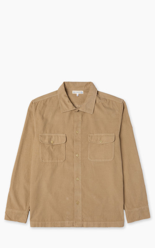 Merz b. Schwanen SHIRT06LC Light Cotton Corduroy Shirt Dusted Khaki