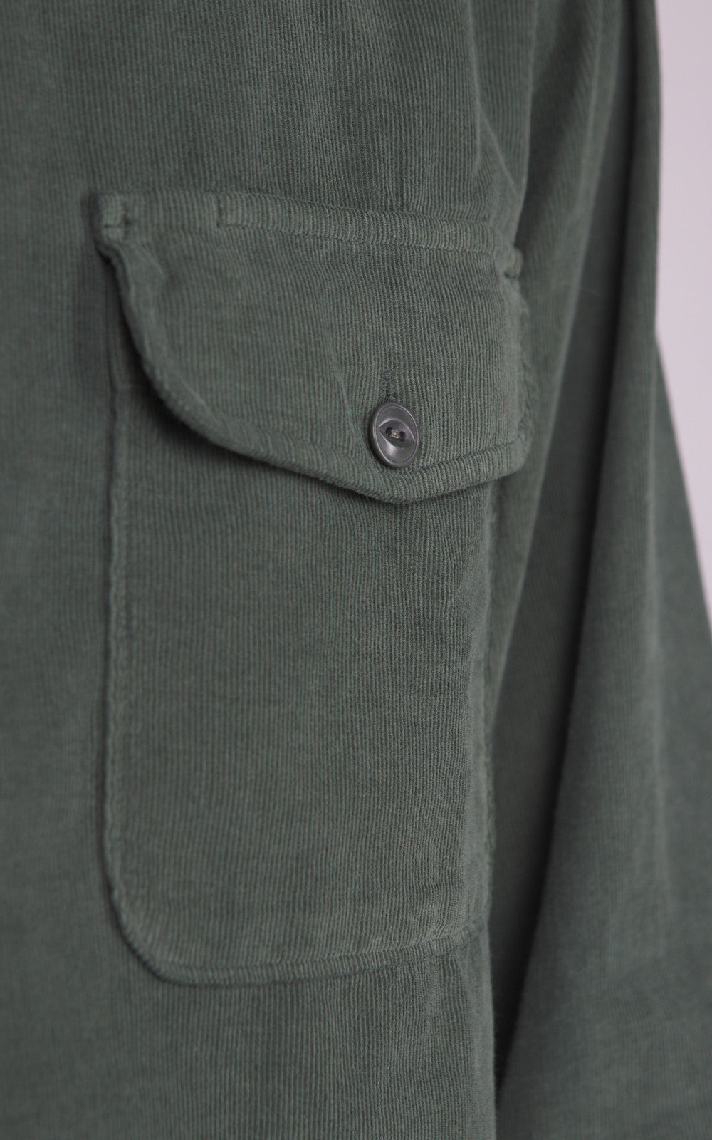 Merz b. Schwanen SHIRT06LC Light Cotton Corduroy Shirt Forest
