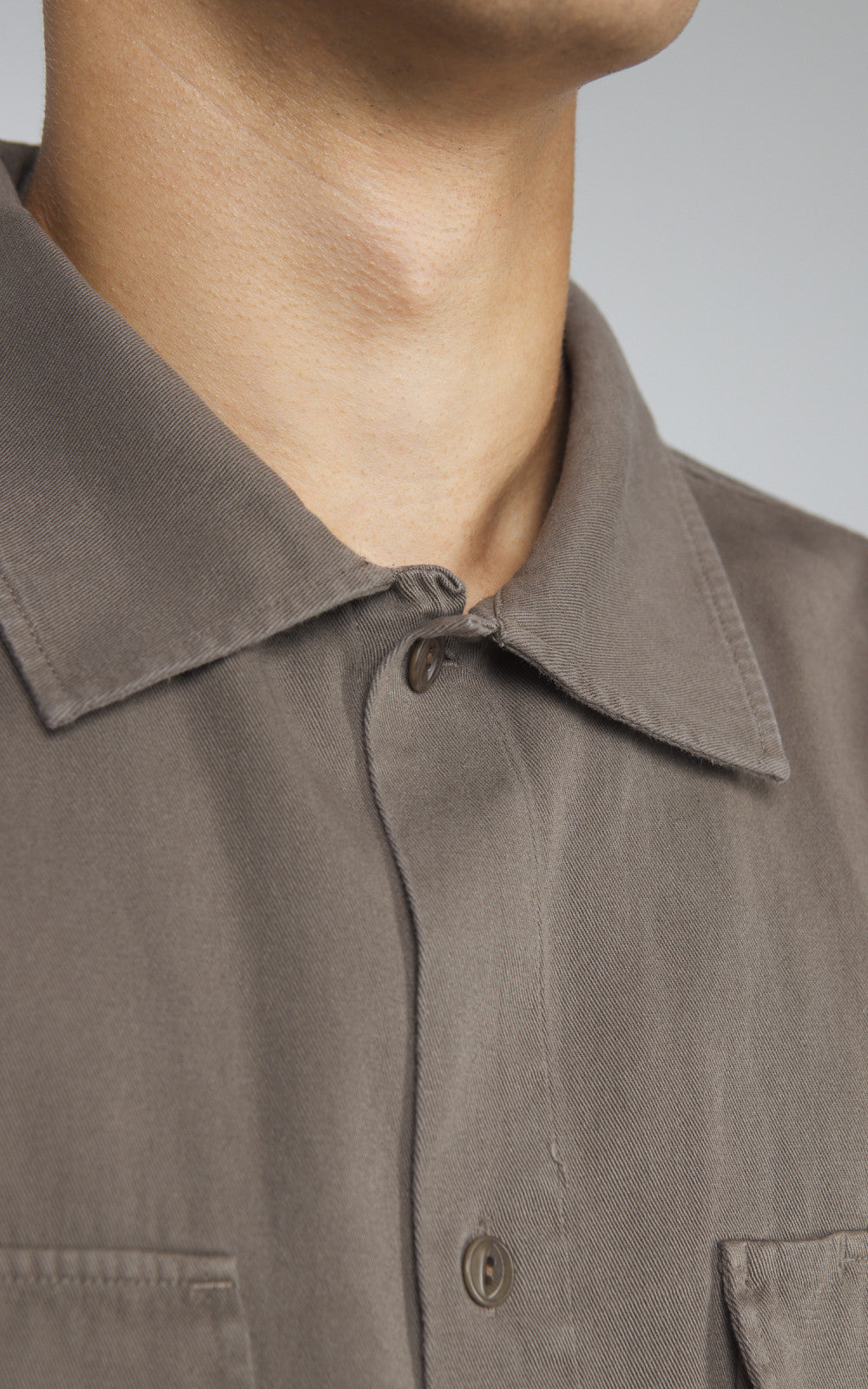 Merz b. Schwanen SHIRT06RT Cotton Twill Shirt Grain