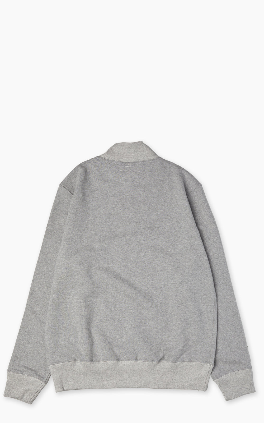 Merz b. Schwanen 343Z Sweatshirt Half Zip Mock Neck Grey Melange