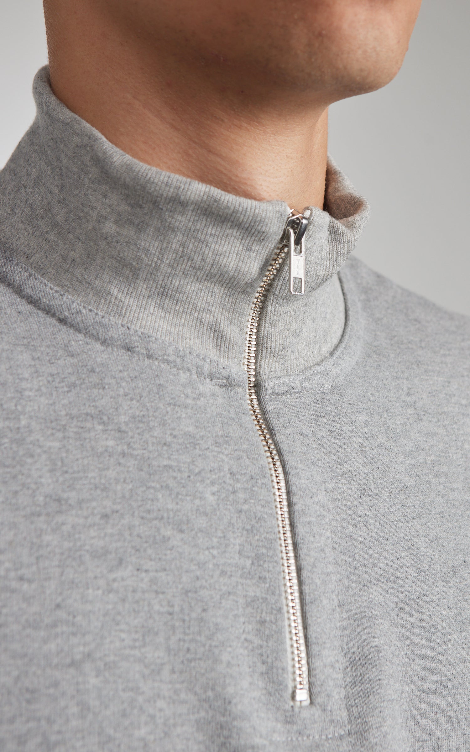 Merz b. Schwanen 343Z Sweatshirt Half Zip Mock Neck Black