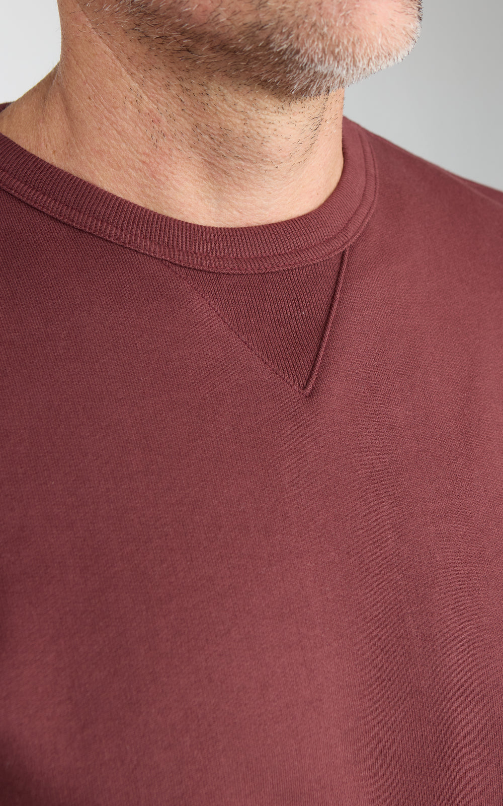 Merz b. Schwanen 3M46 Sturdy Loopback Fleece Sweatshirt Burgundy