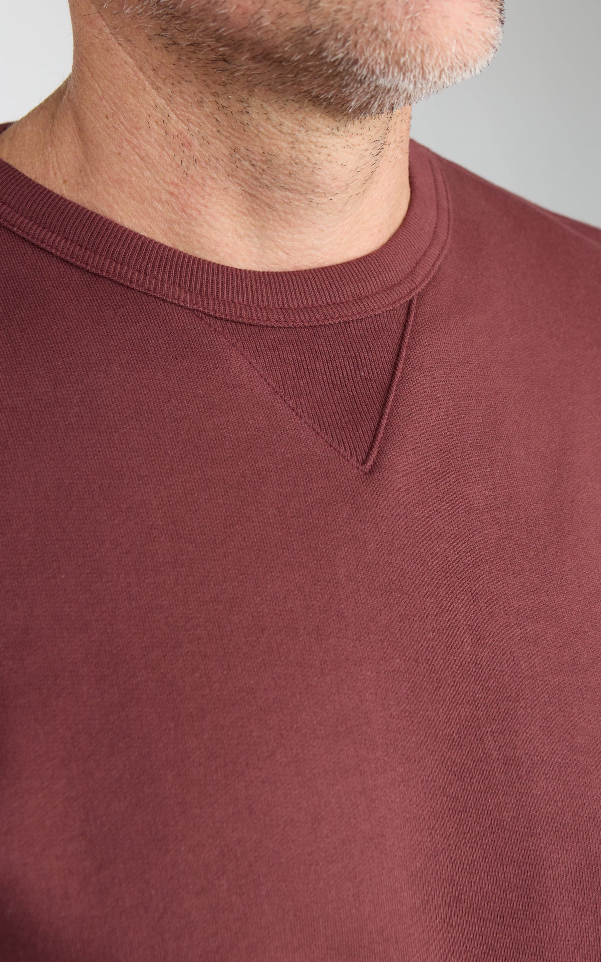 Merz b. Schwanen 3M46 Sturdy Loopback Fleece Sweatshirt Burgundy