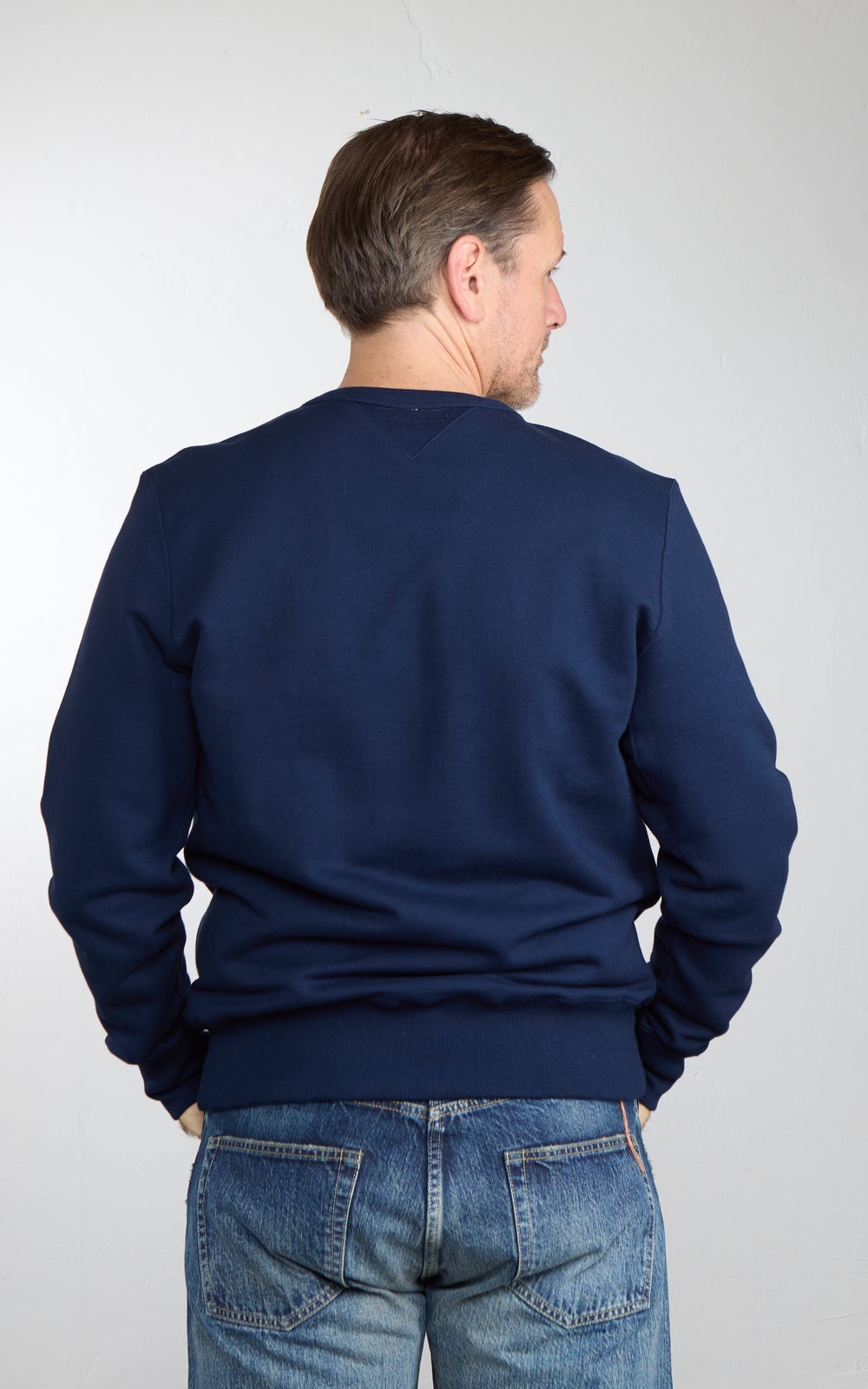 Merz b. Schwanen 3M46 Sturdy Loopback Fleece Sweatshirt Ink Blue