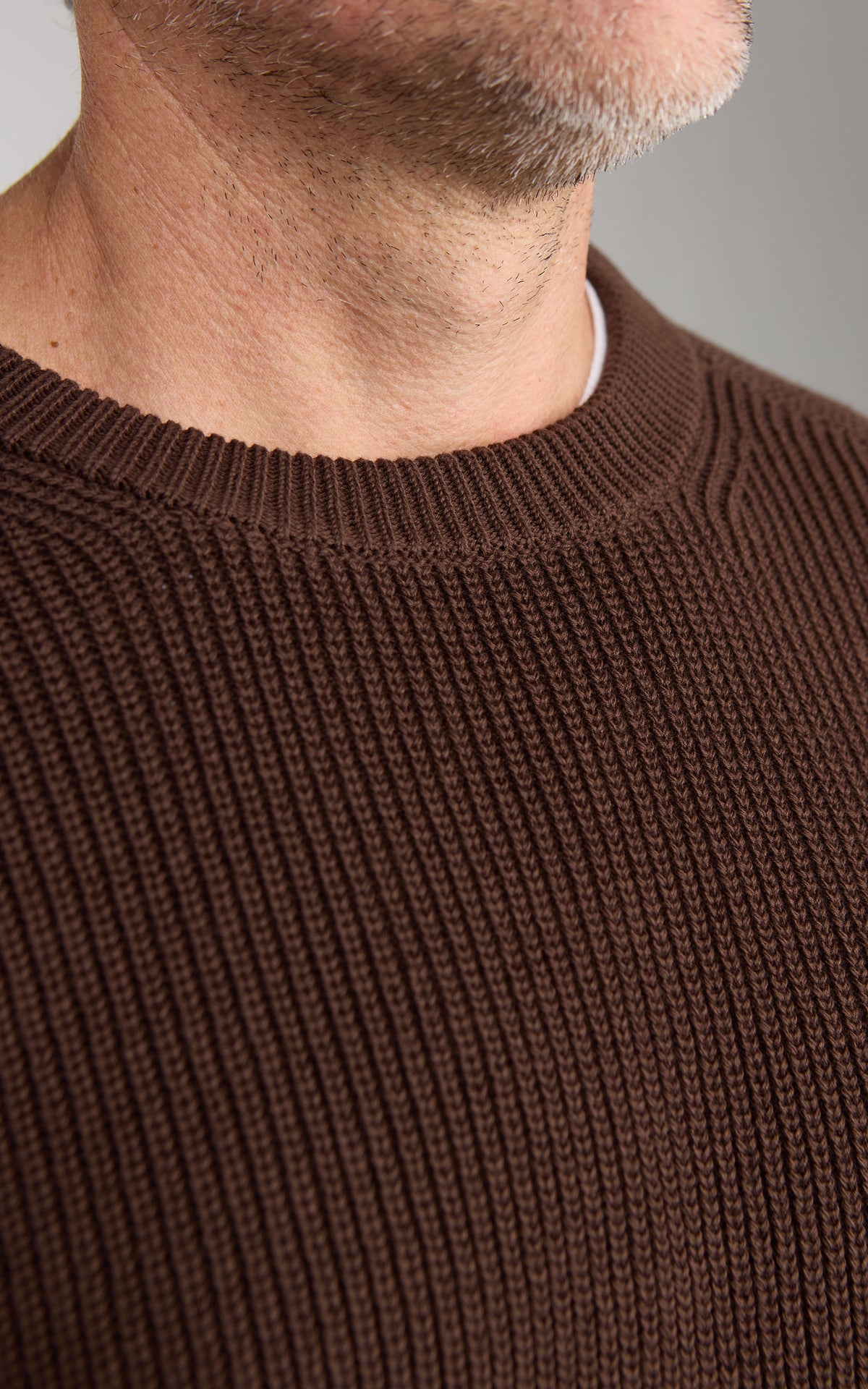 Merz b. Schwanen CC03 Ribbed Pullover Chocolate